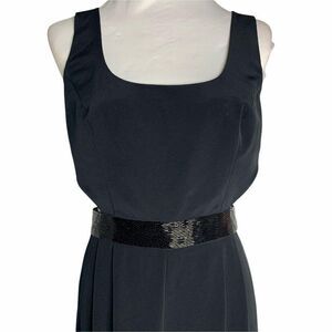 Vintage Cache Beaded Jumpsuit 10 Black Sleeveless